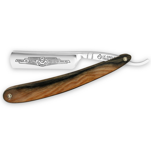 Thiers Issard 'Le Grelot' Straight Razor 5/8" Brown and Black Stamina Carbon Steel.