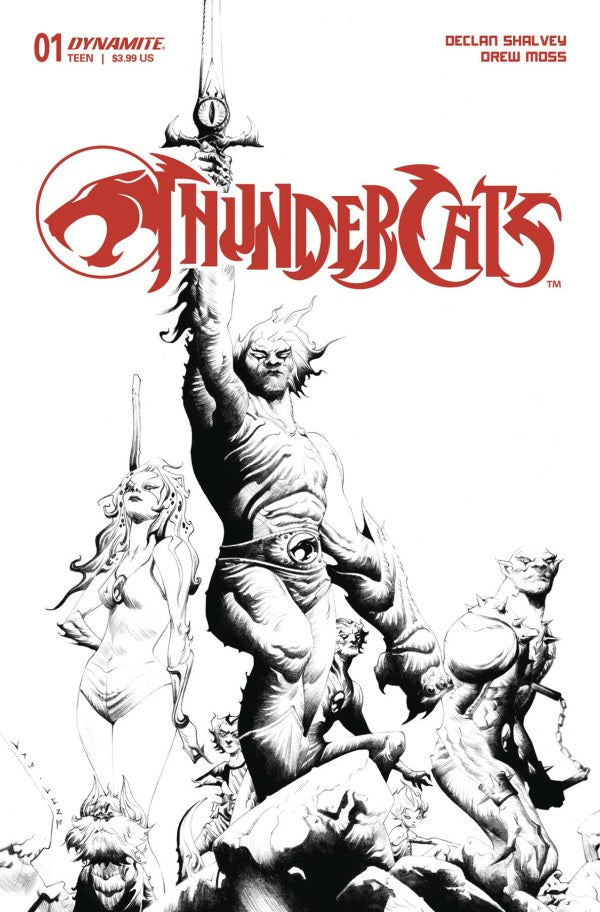ThunderCats #1 Cover T 1:25 Jae Lee Black & White Variant