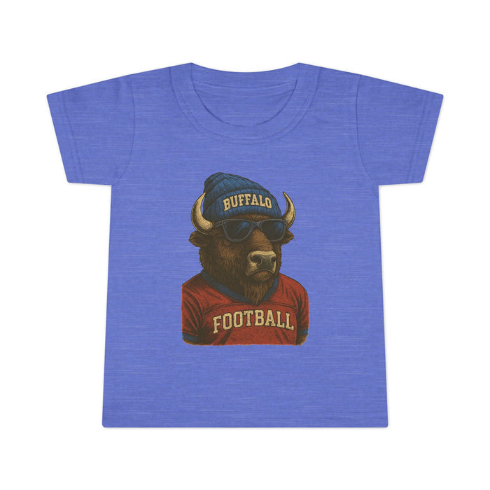 Toddler T-shirt with Buffalo Wearing Buffalo Tshirt Design