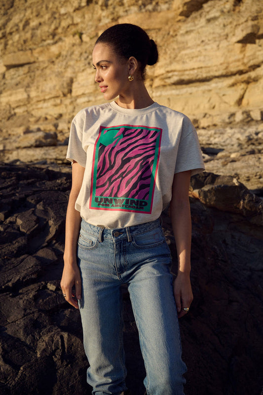 POM Amsterdam Tshirts Grey / 34 TSHIRT - Animal