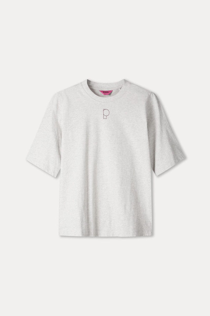 POM Amsterdam Tshirts TSHIRT - POM Grey Melange