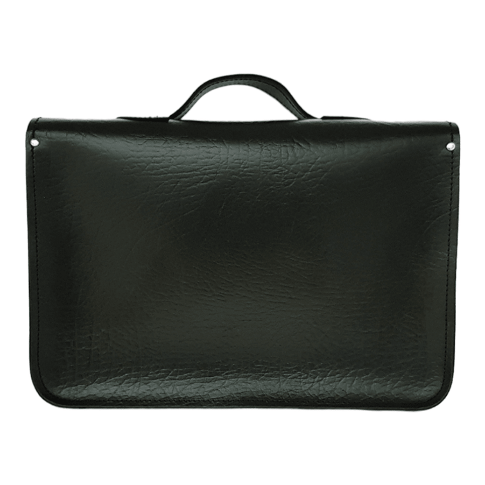 Twin Pocket Executive Leather Satchel – British Racing Green