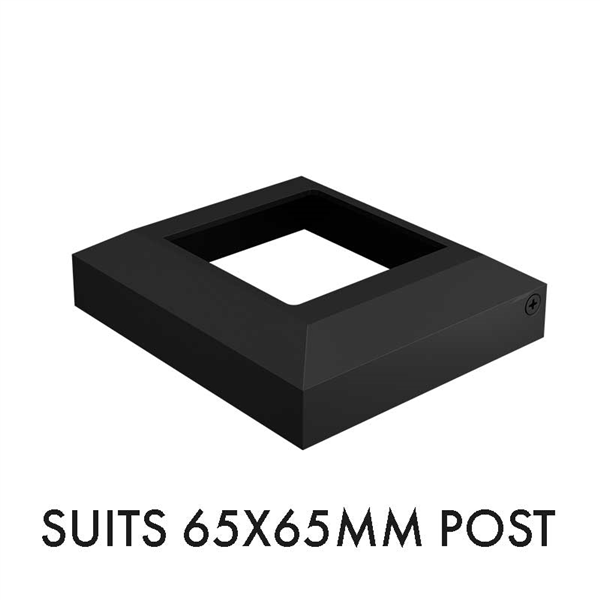 Two part domical cover for 65mm post POWDER COATED ALUMINIUM - Image 1