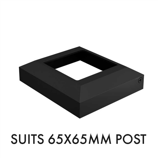 Two part domical cover for 65mm post POWDER COATED ALUMINIUM - Image 1