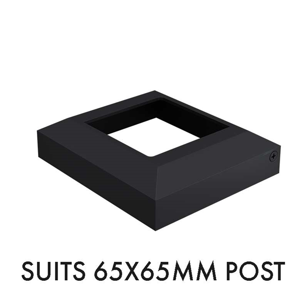 Two part domical cover for 65mm post POWDER COATED ALUMINIUM - Image 2
