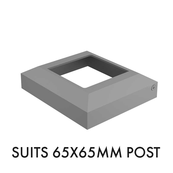 Two part domical cover for 65mm post POWDER COATED ALUMINIUM - Image 4