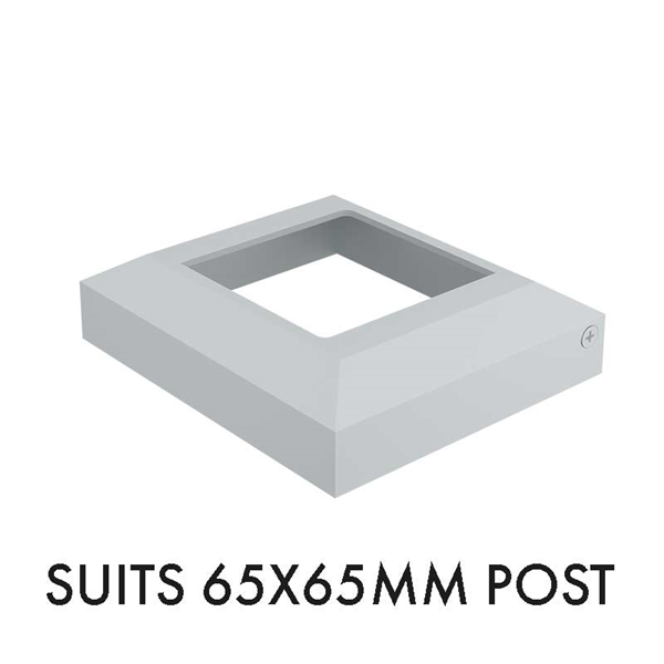Two part domical cover for 65mm post POWDER COATED ALUMINIUM - Image 5