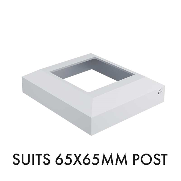 Two part domical cover for 65mm post POWDER COATED ALUMINIUM - Image 6