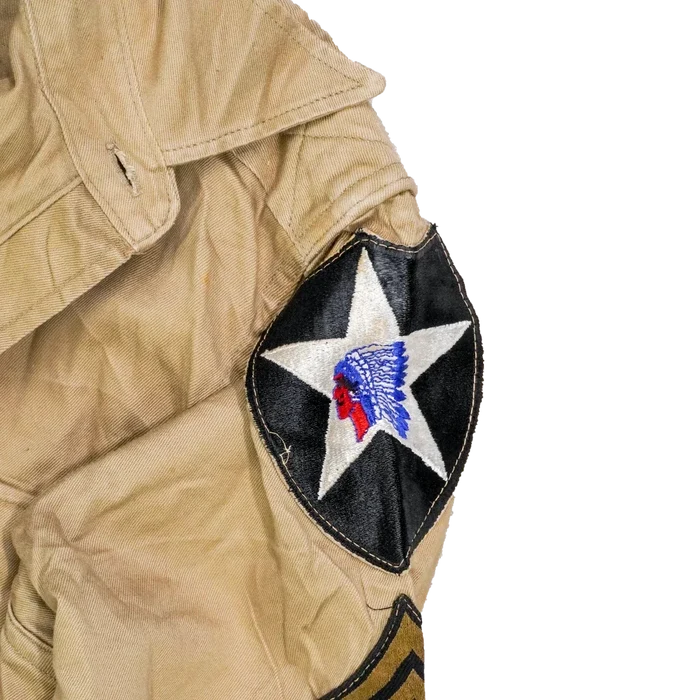 US Army 1950s Khaki Long Sleeve Service Shirt - 15.5x33, Medium - US Army Surplus - Service Shirts