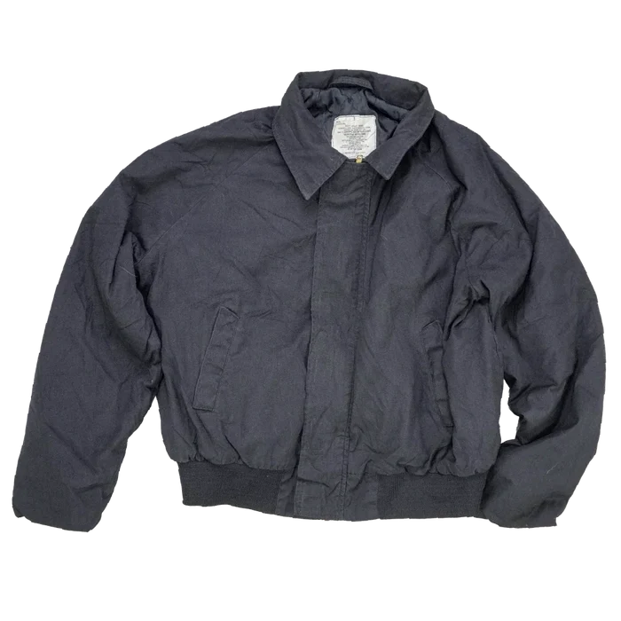 US Navy Black Lined Utility Jacket - Medium - US Navy Surplus - Field Jackets
