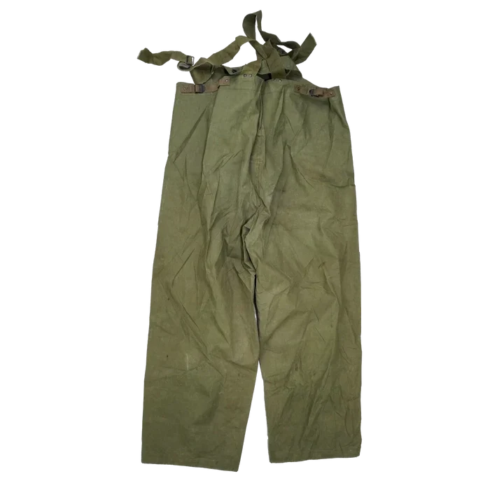 US Navy WW2 Waterproof Bib Overalls - Small - US Navy Surplus - Overalls