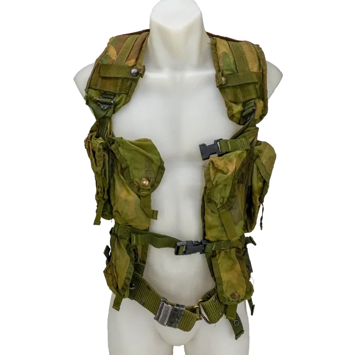 USGI 1st Gen Woodland Load Bearing Vest w/ Belt - Medium - US Army Surplus - Combat Vests & Rigs