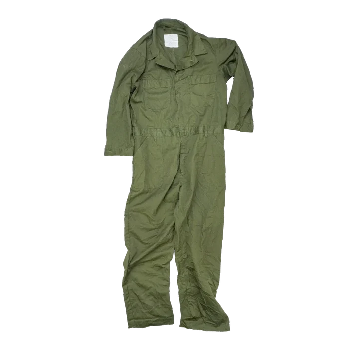USGI Olive Utility Coveralls - 48R, 2XLarge - US Army Surplus - Overalls