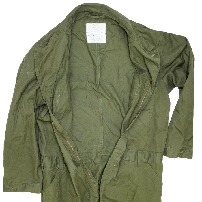 USGI Olive Utility Coveralls - 48R, 2XLarge - US Army Surplus - Overalls