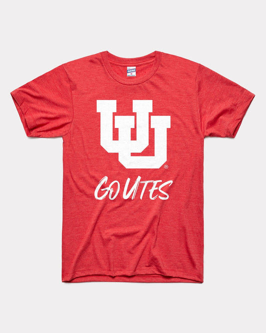 Red Utah Go Utes Heather Vintage T-Shirt