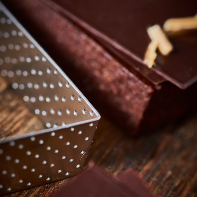 Valrhona Perforated SquareTart Ring - 2.75-in