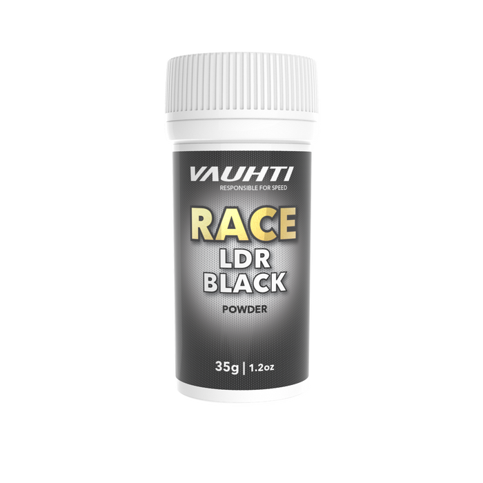 A product picture of the Vauhti RACE LDR BLACK Powder Glide Wax | 35g