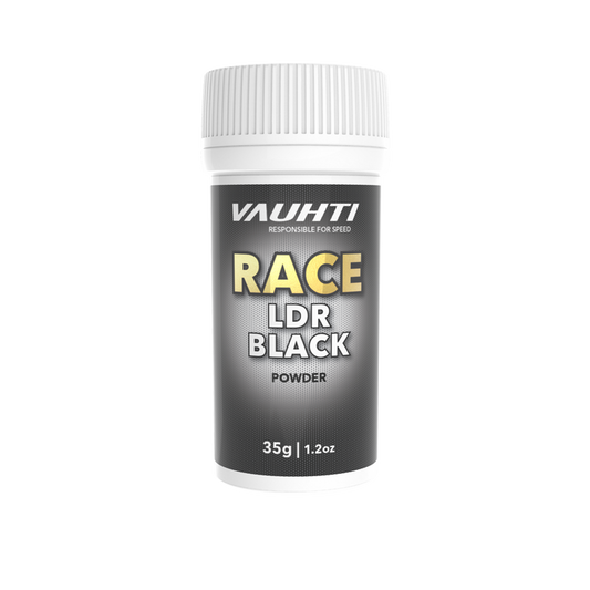 A product picture of the Vauhti RACE LDR BLACK Powder Glide Wax | 35g