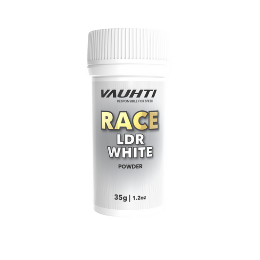 A product picture of the Vauhti RACE LDR WHITE Powder Glide Wax | 35g