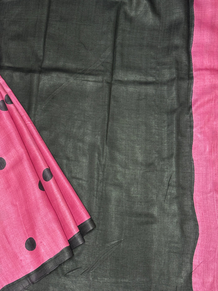 Veena polka tussar saree