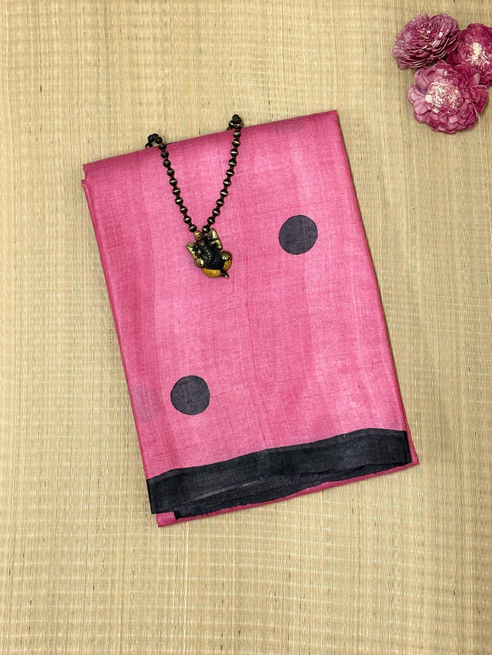 Veena polka tussar saree