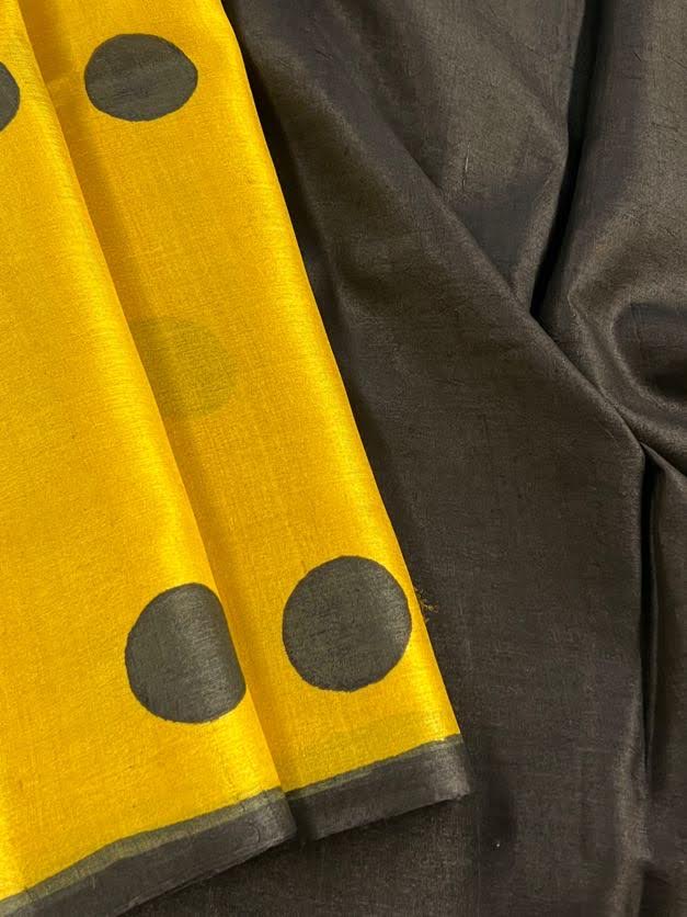 Veena polka tussar saree