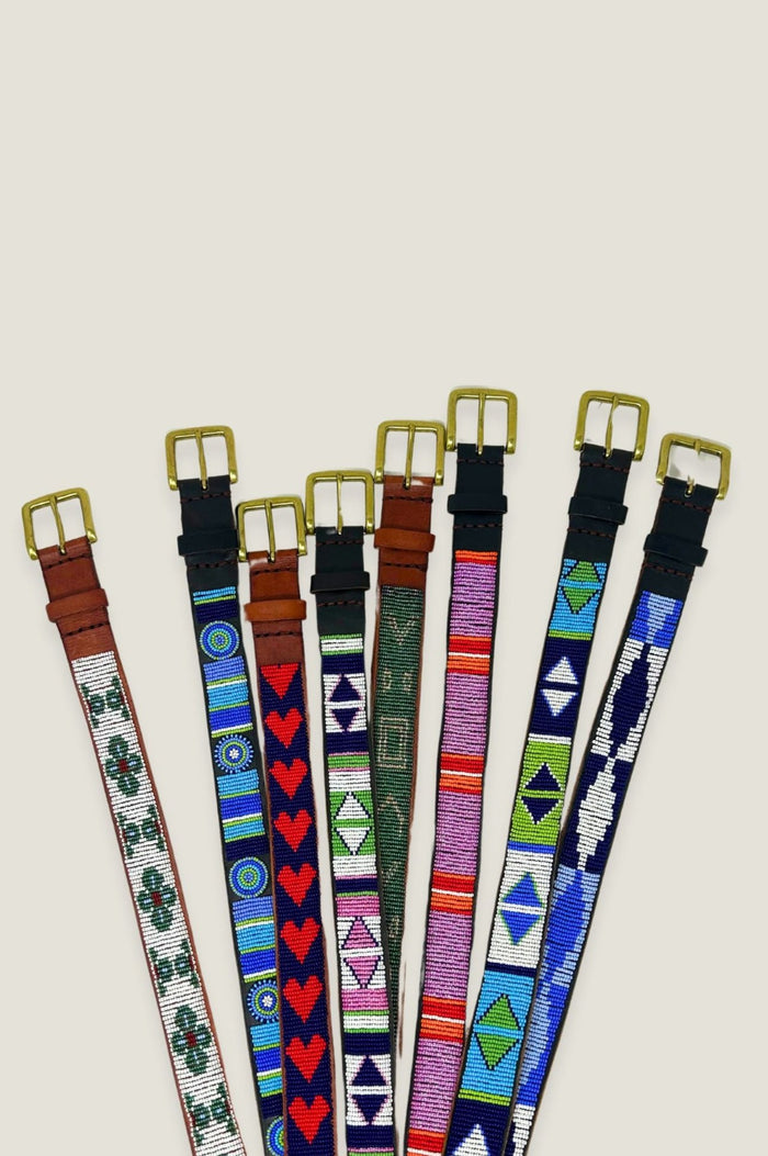 Vertical Stripe Unisex Belt | Purple/Orange - Aspiga