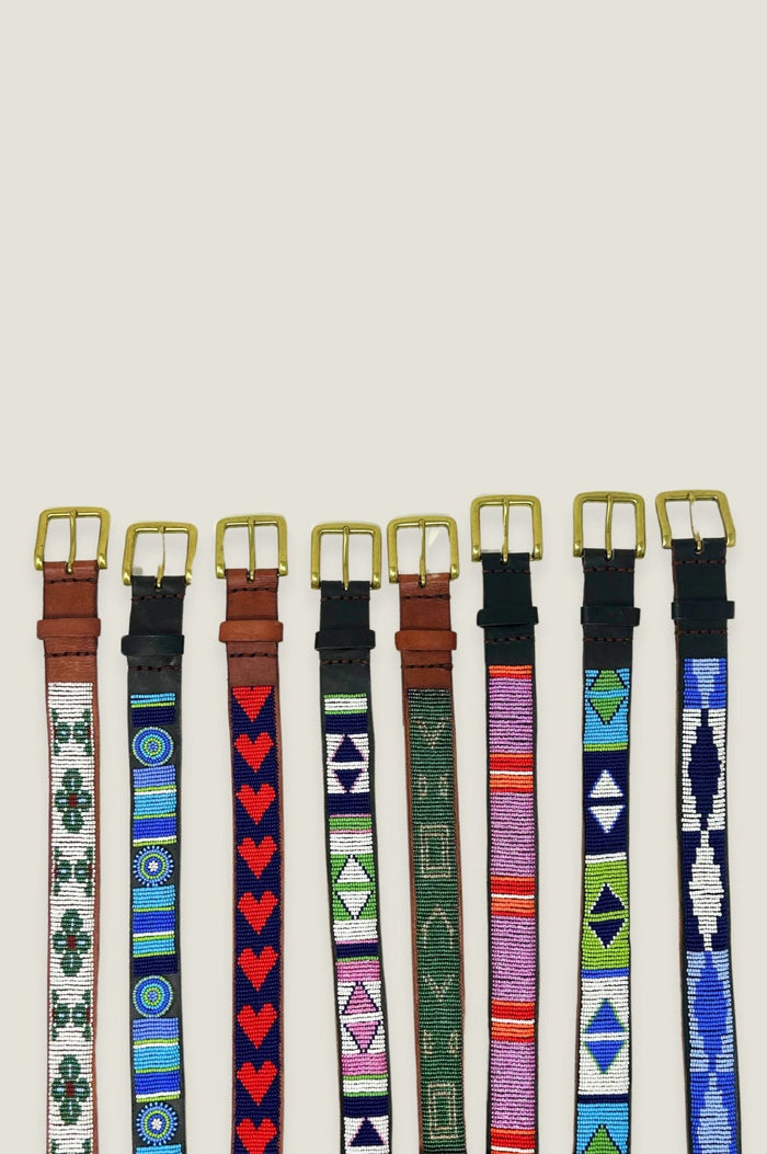 Vertical Stripe Unisex Belt | Purple/Orange - Aspiga