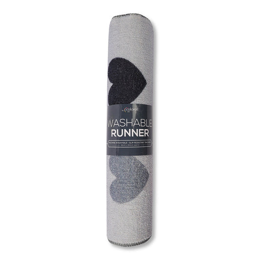 Washable Rug Runner Hearts 60 X 160Cm 329135-WASHABLE-RUG-RUNNER-HEARTS-60-x-160-CM