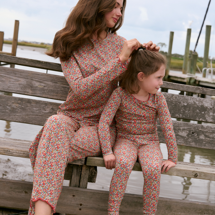 women's Betsy Ann pajamas set made with Liberty Fabrics