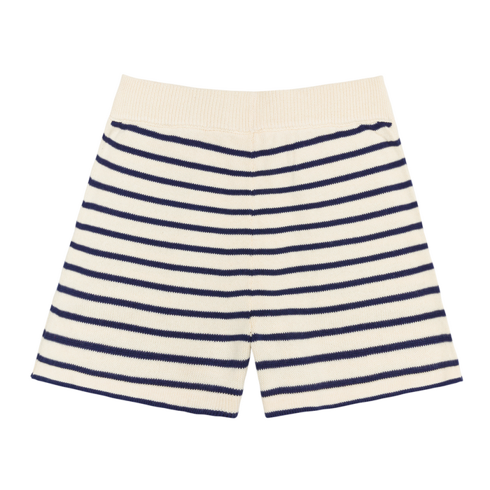 women's breton stripe knit short
