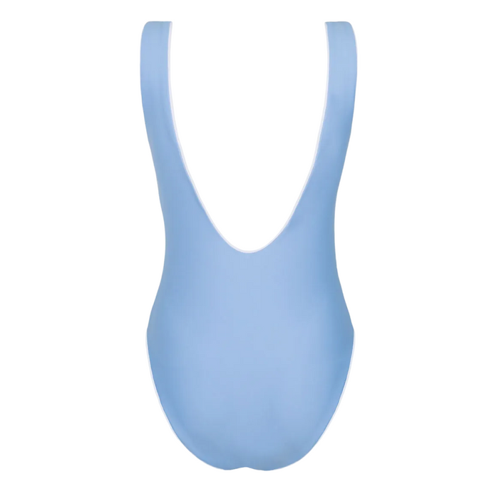 women's chalet blue scoop neck one piece