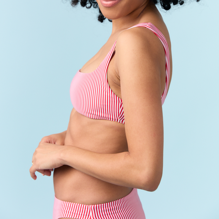 women's gondola stripe low waist bikini bottom