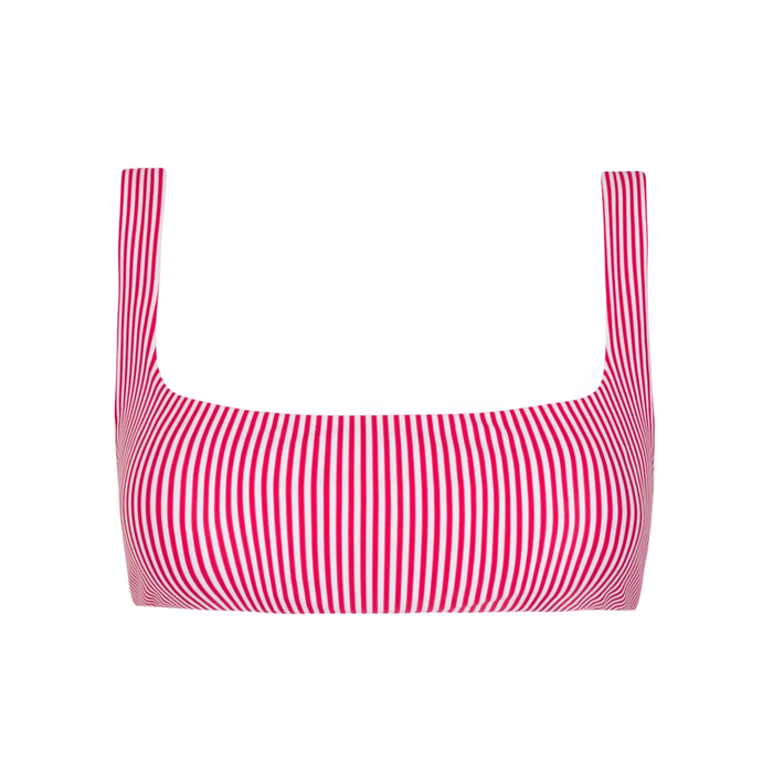 women's gondola stripe square neck bikini top