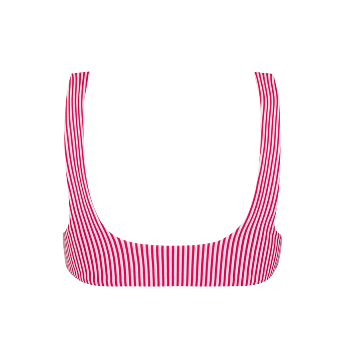women's gondola stripe square neck bikini top