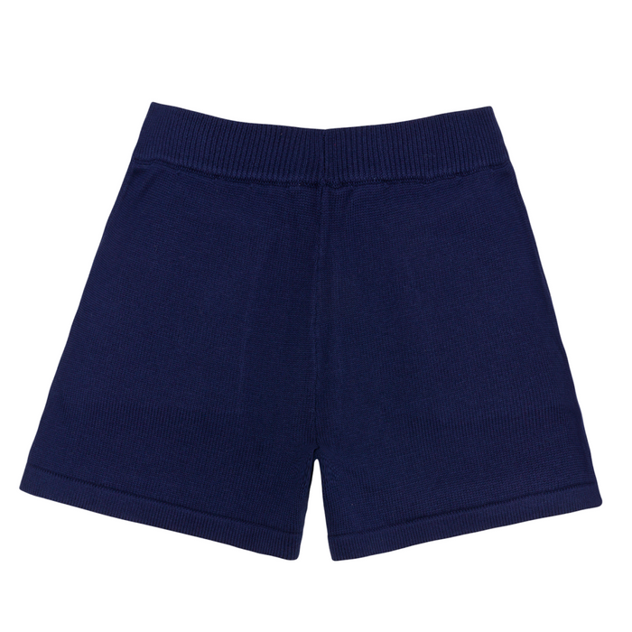 women's navy knit short
