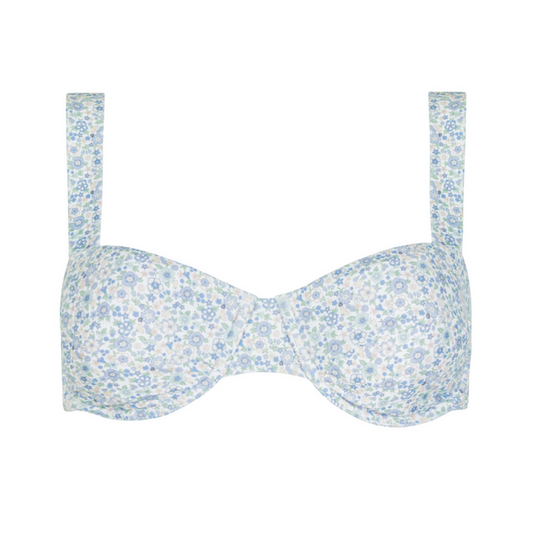 women's slate floral cup bikini top