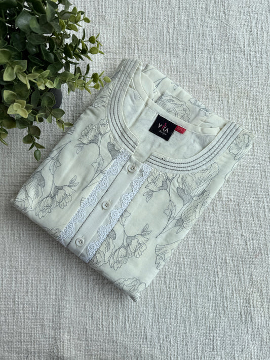 XXL size Celebrity cotton Emb nighty