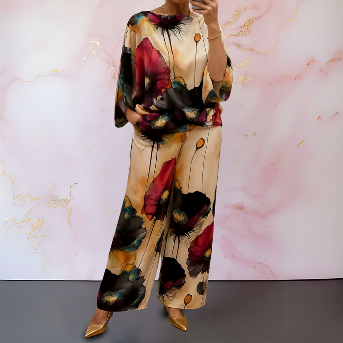 Ysella - Ensemble Satiné Deux Pièces pour Femmes au Style Audacieux et Raffiné